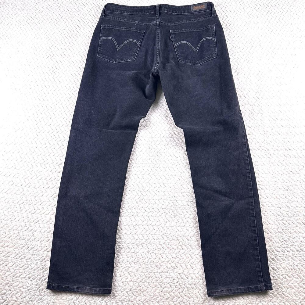 Levis Jeans Womens 14 Black The Skinny Mid Rise Stretch Denim- Black Tag - Picture 8 of 13